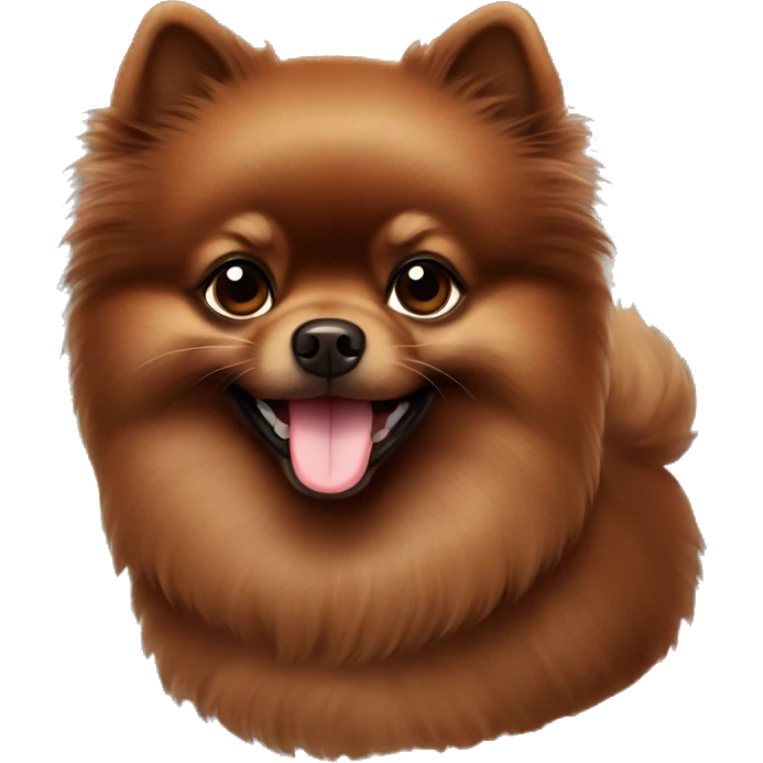chocolate brown pomeranian emoji