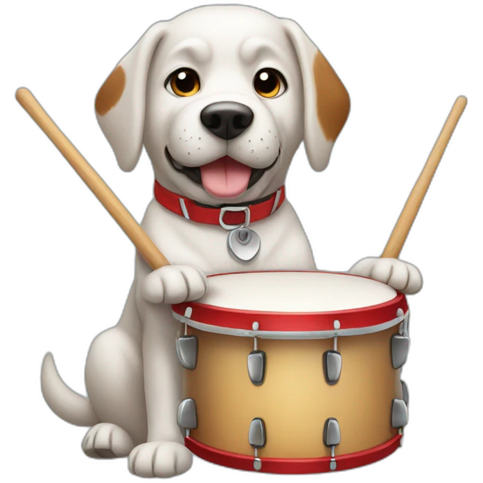 drumming dog emoji