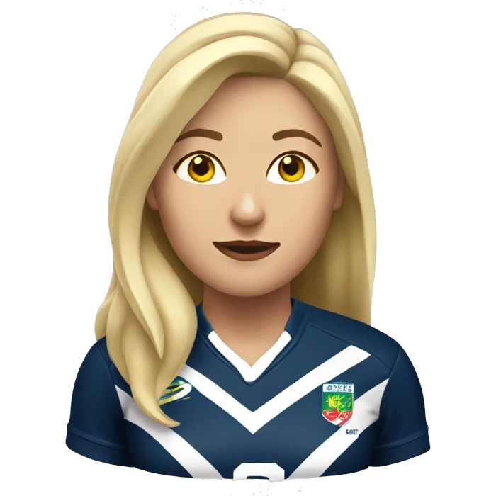 Blonde woman rugby player emoji