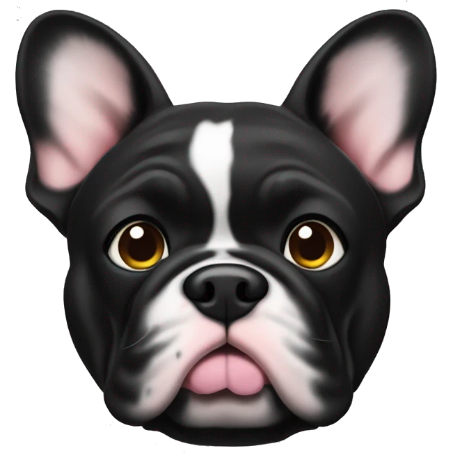 French bull dog black emoji