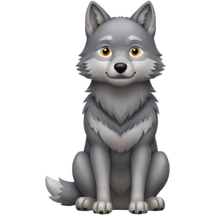 wolf sitting down emoji