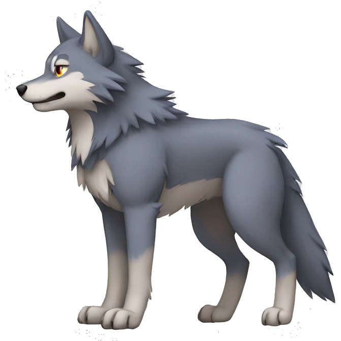 Fakemon-Wolf full body emoji