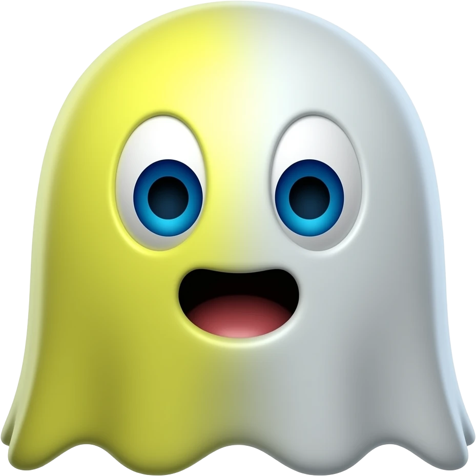 Pac man character saying "eating the ghost" emoji