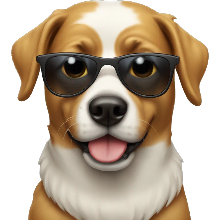 Dog with sunglasses emoji
