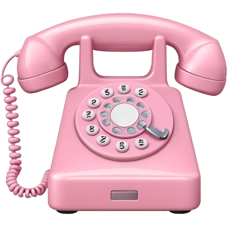 A pastel pink phone emoji