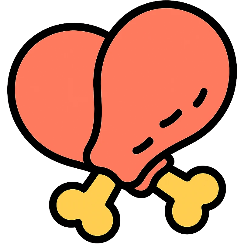 chicken thighs meat emoji