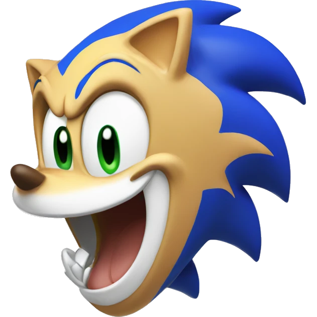 sonic laughing emoji