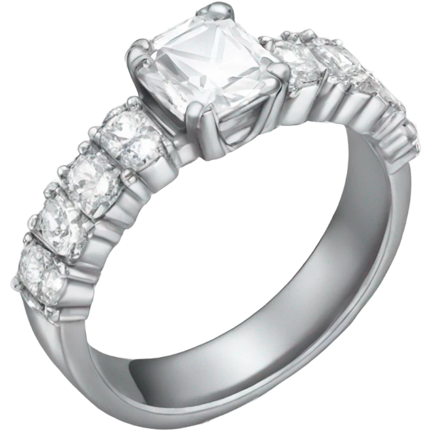 wedding ring with white diamond emoji