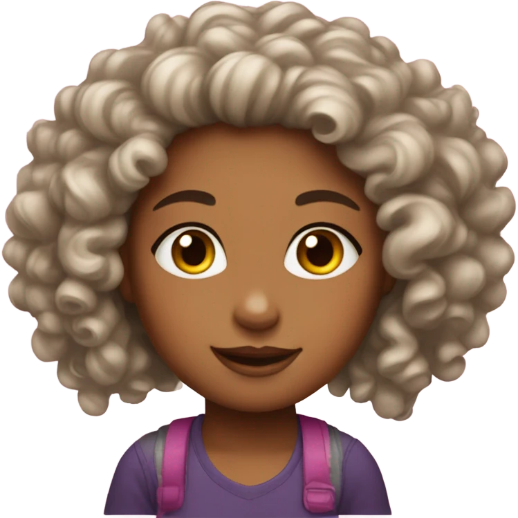 Curly hair girl emoji
