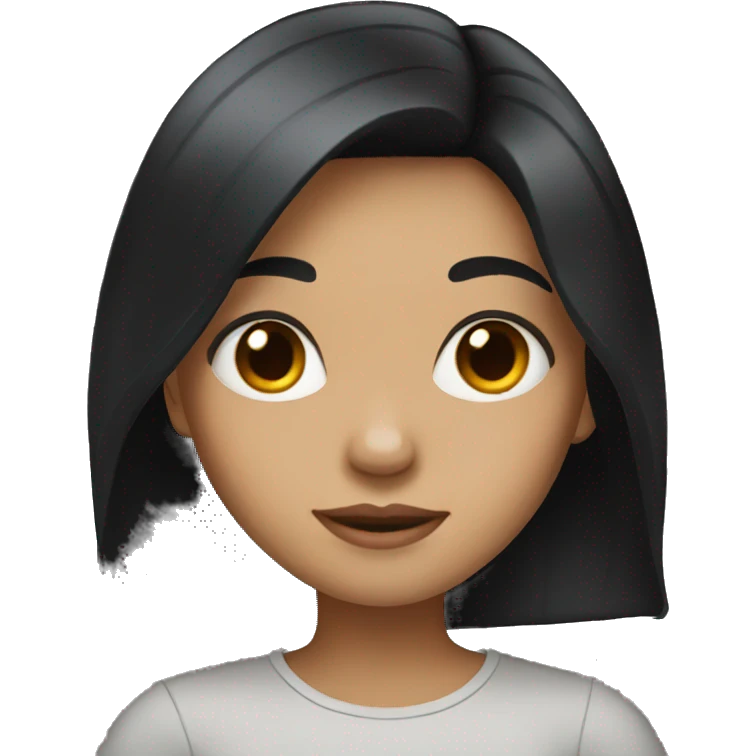 girl with black hair emoji