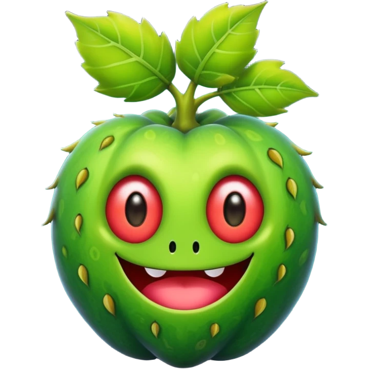 Cute monster Fruit. emoji