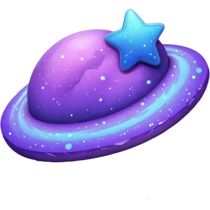 Galaxy with a blueish purple filled with stars. emoji