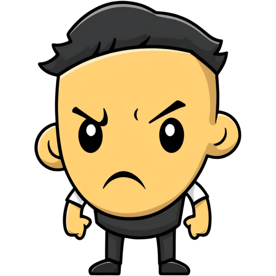 man with disapproving expression shaking his head emoji