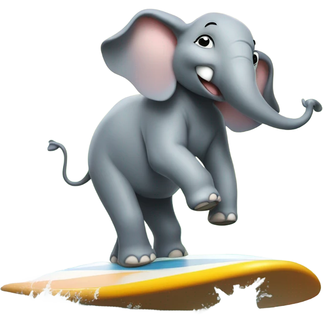 Elephant surfing  emoji