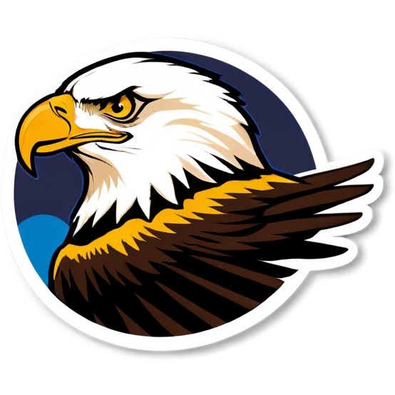 Strong circular Wind blowing under the eagle wing emoji