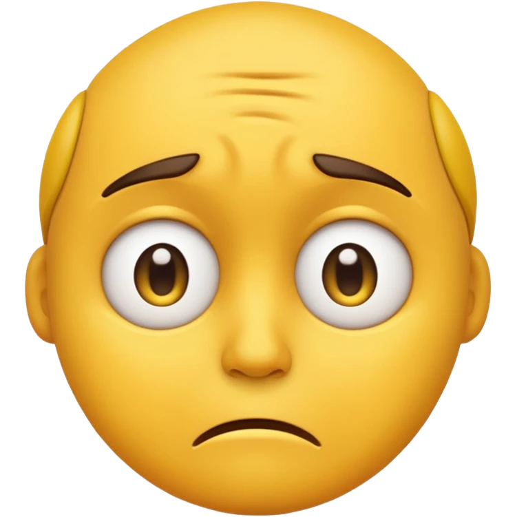 A realistic worried emoji emoji