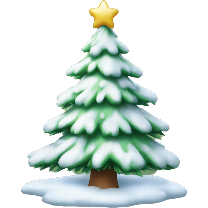 snowwy christmas tree emoji