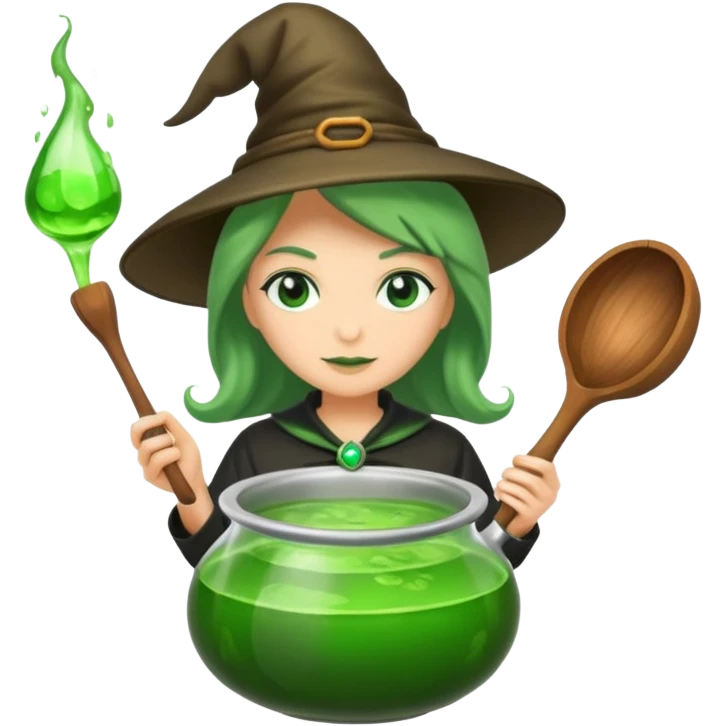 green witch cooking potion emoji