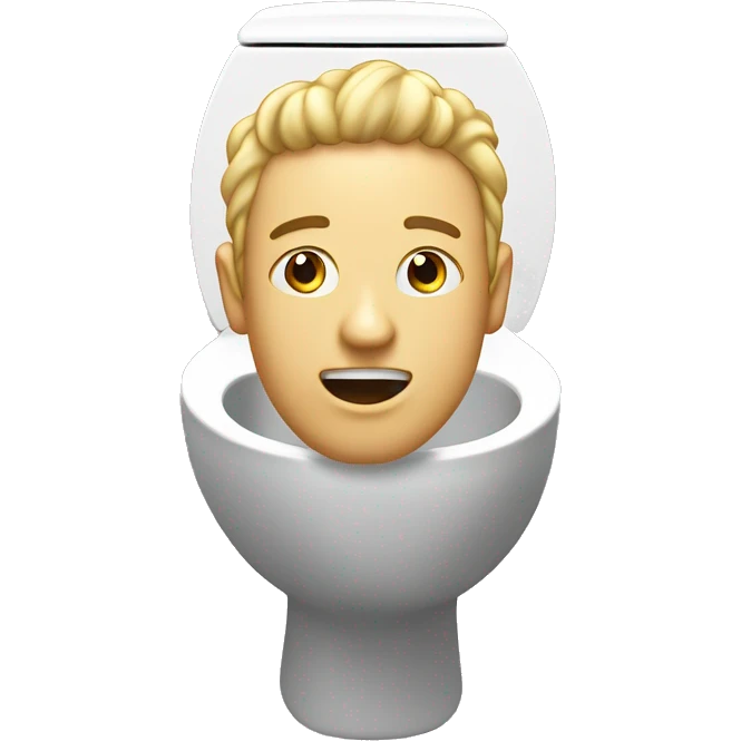 Somebody’s head ￼coming out of a toilet ￼ emoji
