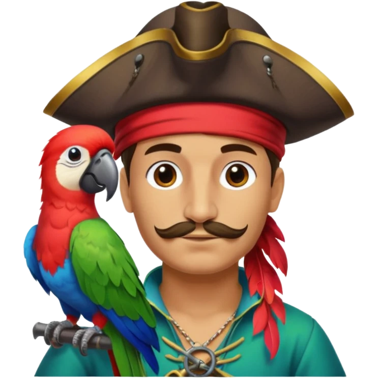 pirate and parrot emoji