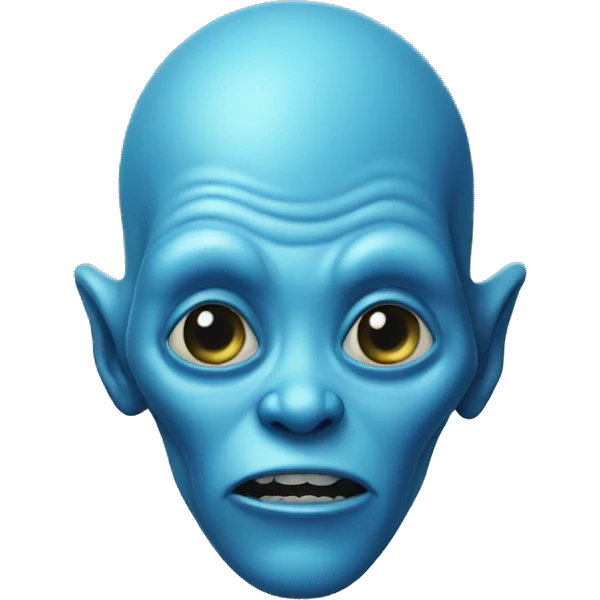 blue alien emoji