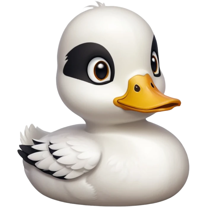 white call duck with yellow beek cute emoji
