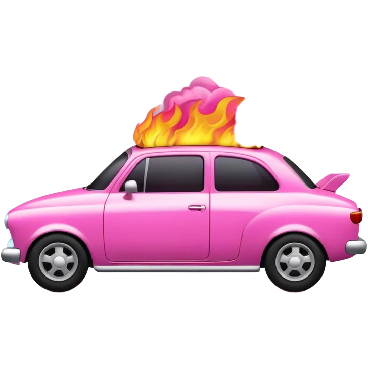 Pink Burning car emoji