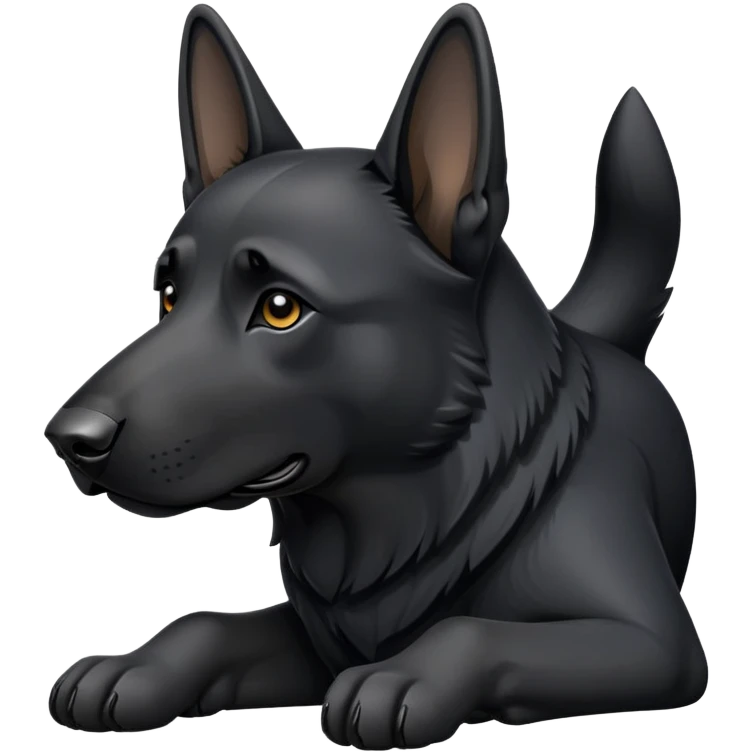 Black German shepherd emoji