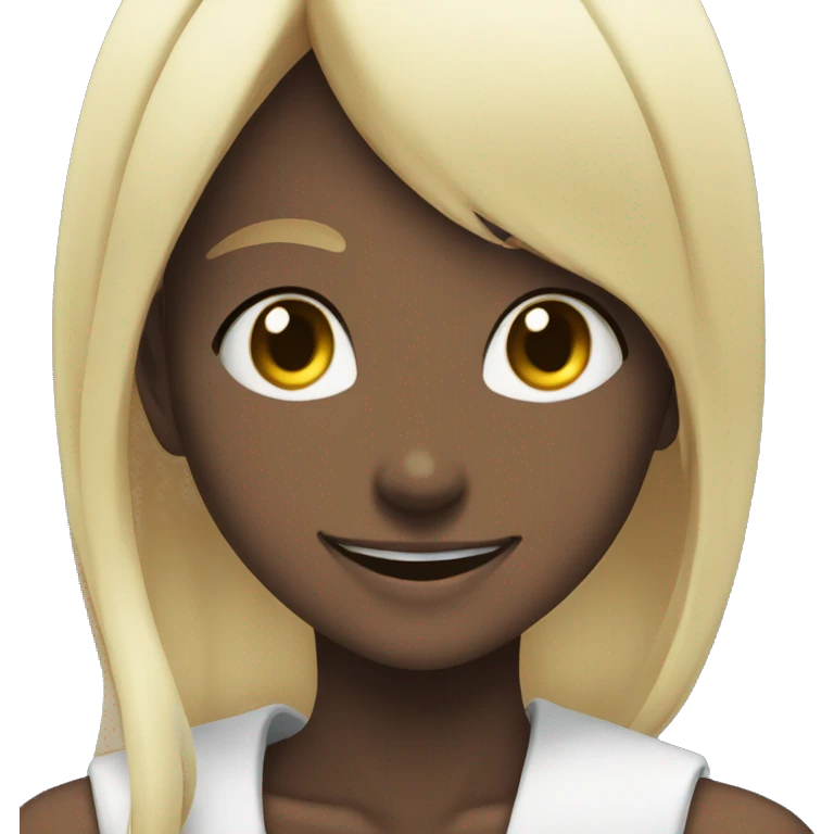 Anime girl smile, like emoji