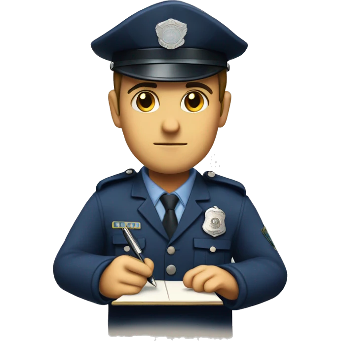 Policemen writing  emoji