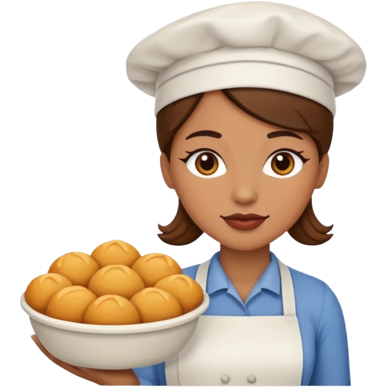 baker woman medium skin tone emoji