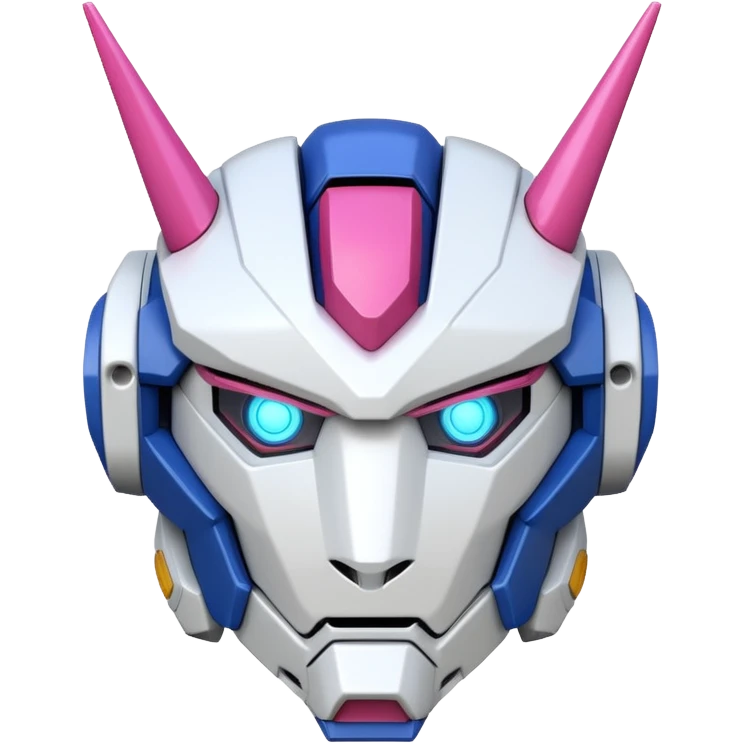 Gundam RX-0 Unicorn robot head, bottom view emoji