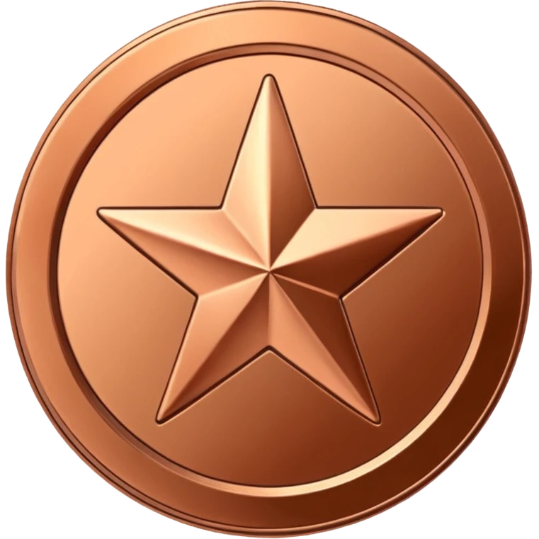 A shiny, metallic coin in Copper's signature brand color. In the center, you could have a simple star, a checkmark, or a "W" for "Win." emoji