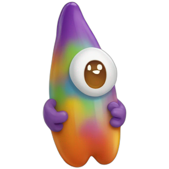 anthropomorphic skittle emoji