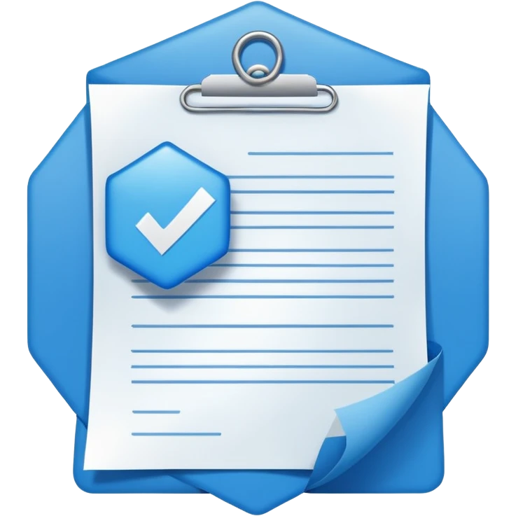  إموجي يشبه توثيق رسمي سماوي اللون ثماني الاضلاع وبه علامة صح بيضاء emoji