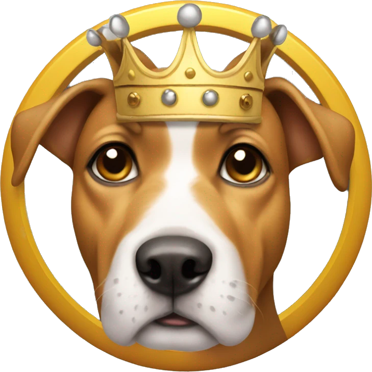 a dog with a crown on the head emoji