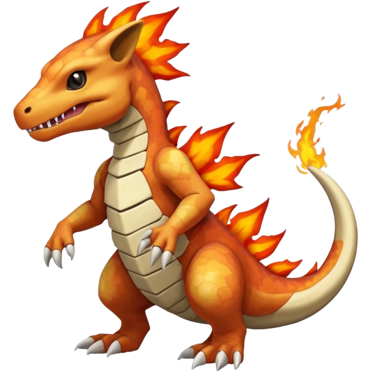 Marowak-Cubone-Salandit-Charmeleon-fusion (full body) emoji
