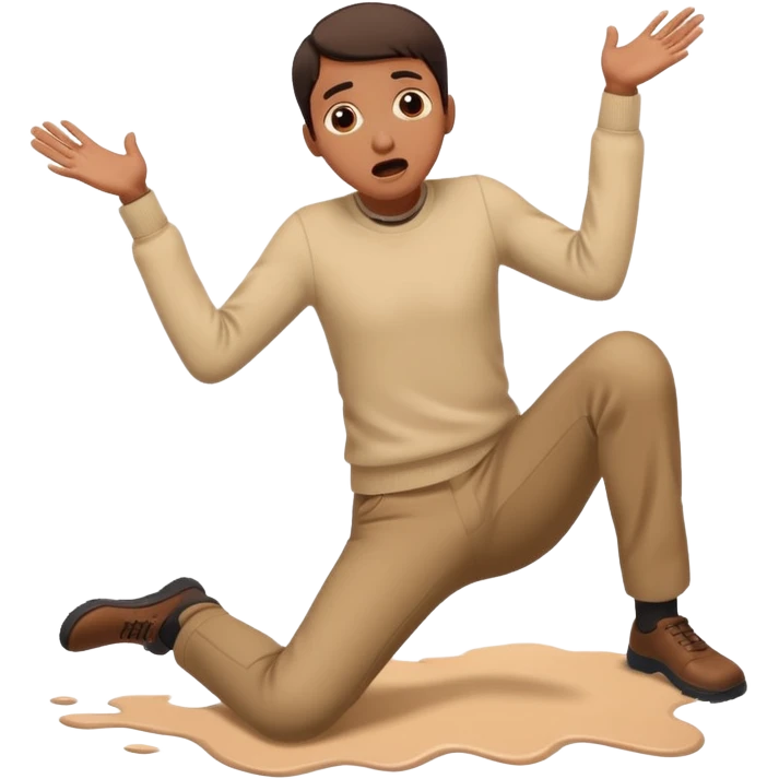 Falling on the floor but gender neutral emoji