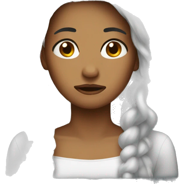 woman sad hair emoji