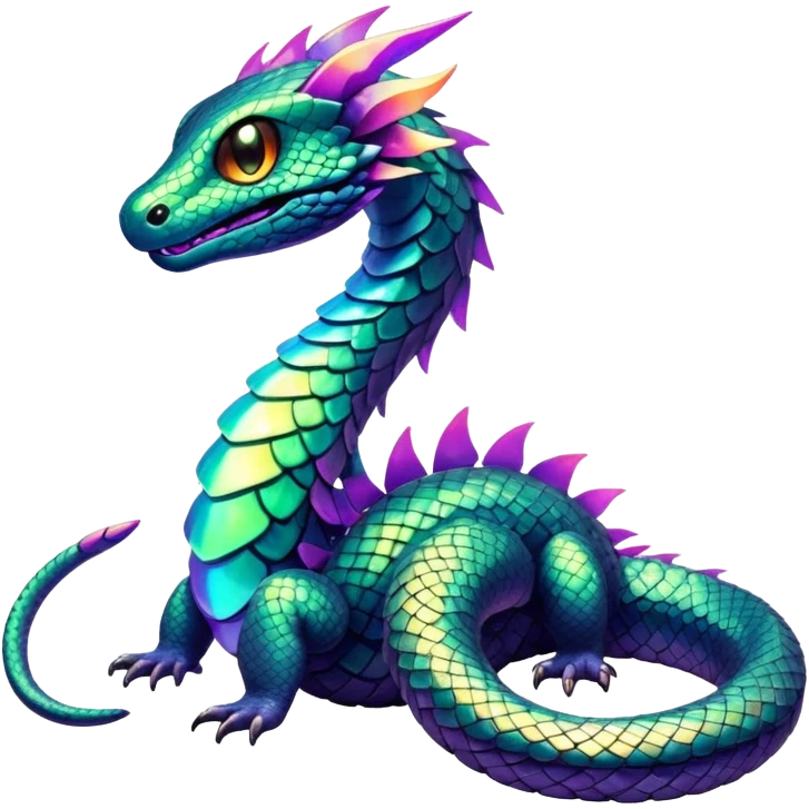 Randomly-colored sparkly dark exotic Fakémon-creature emoji