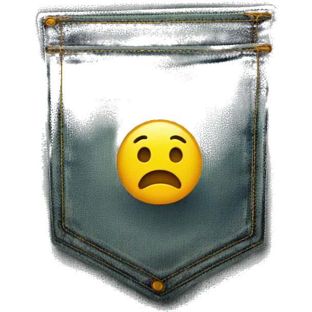 in pocket no money emoji