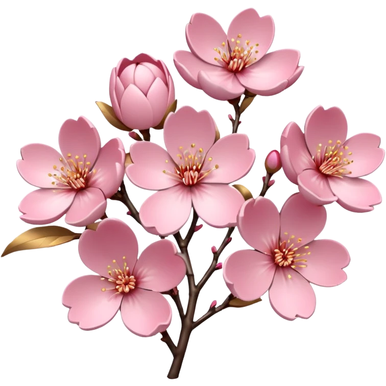 sakura blossom with gold accents emoji