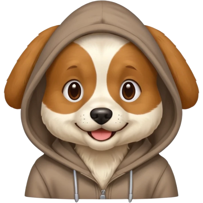 dog wearing hoodie emoji