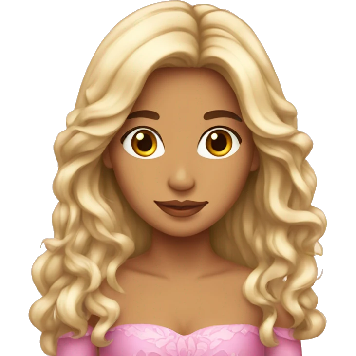 Latina princess long hair  emoji