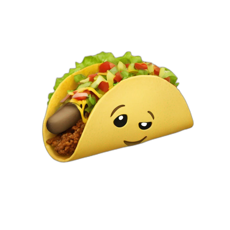 a taco eating a taco emoji