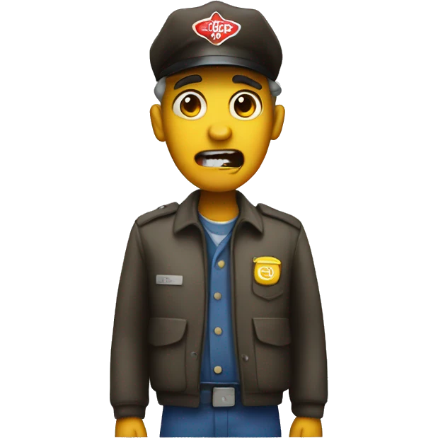 a scary mailman emoji