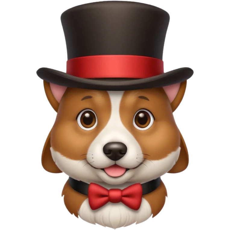 dog with tophat emoji