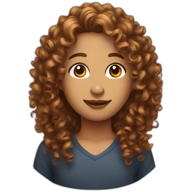 Curly hair emoji