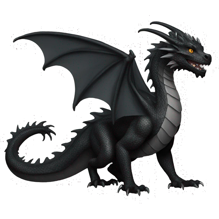 Dragon black emoji