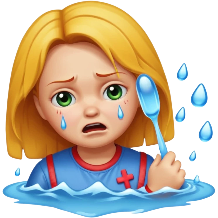Girl name chucky crying and flooding the place emoji